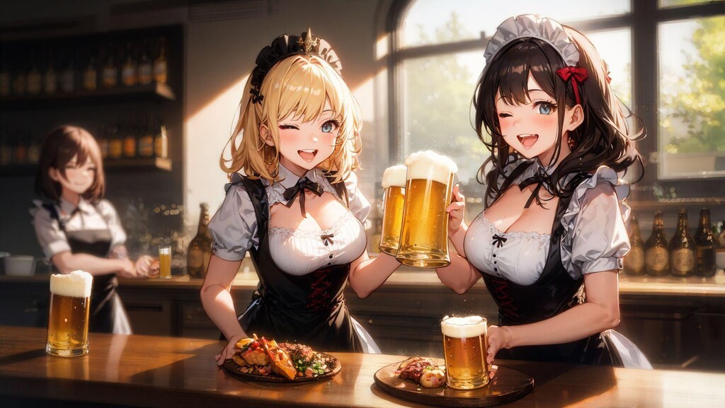 ウチはビールも料理も美味しいのよっ