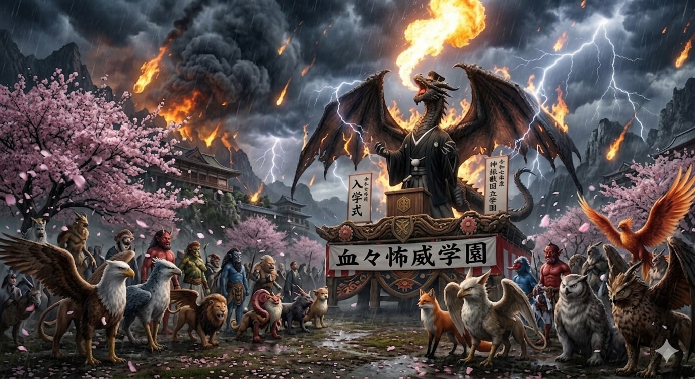 血々怖威学園入学式 | の人気AIイラスト・グラビア