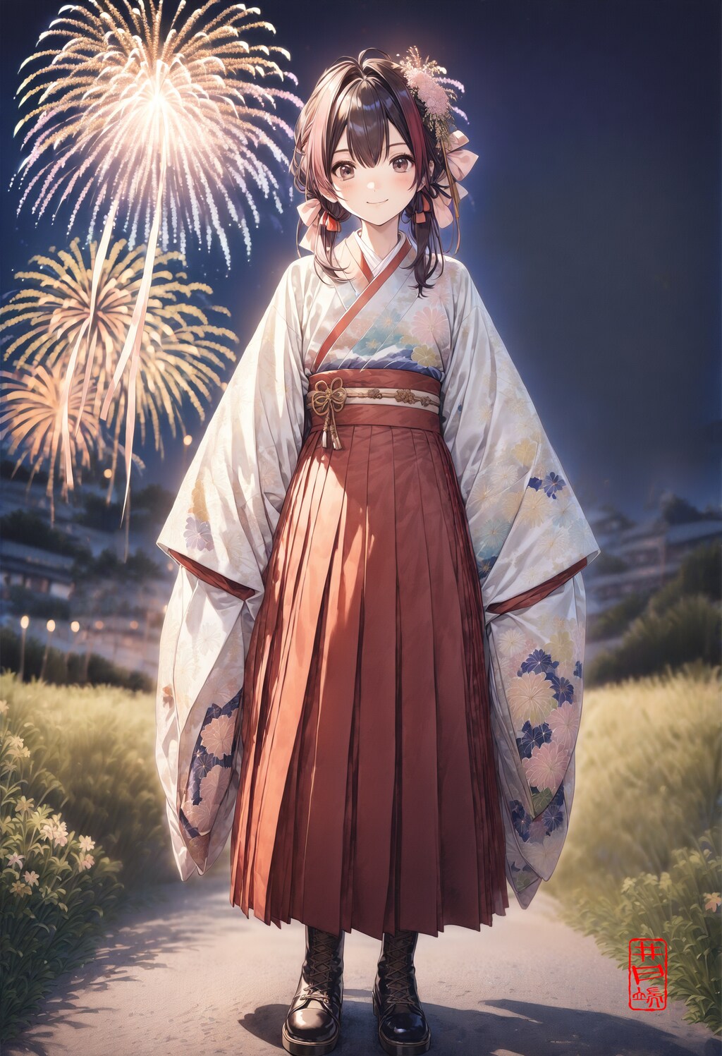 お待たせしました。さぁ、花火終わっちゃいますから急ぎましょう！