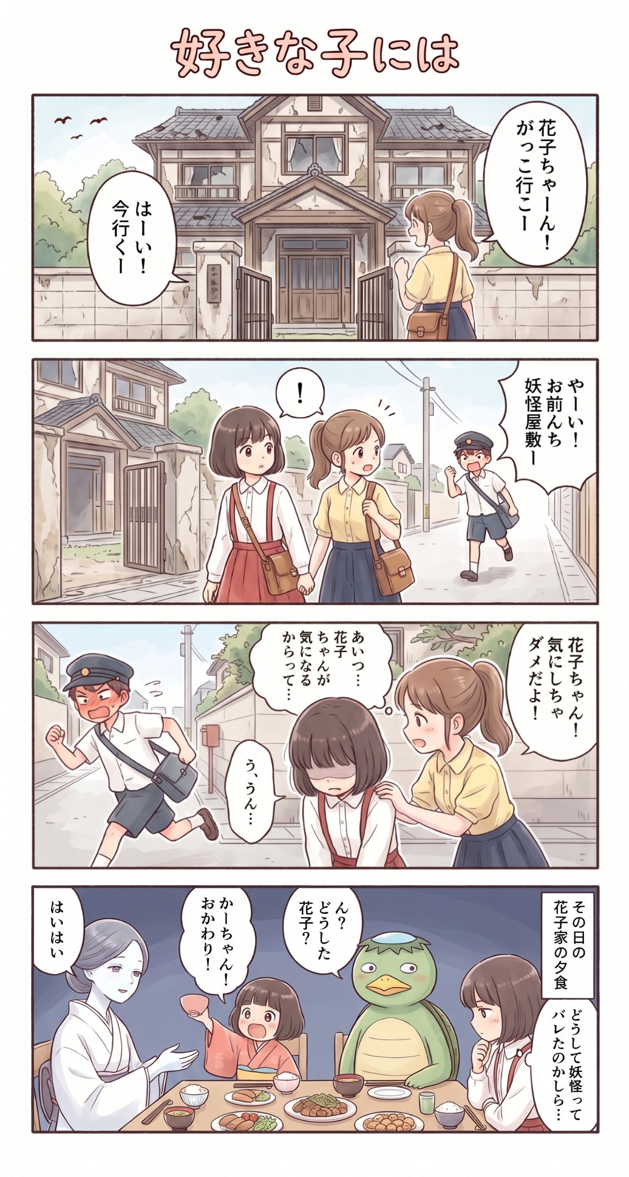 #101 ゆる日常4コマ「好きな子には」 | の人気AIイラスト・グラビア