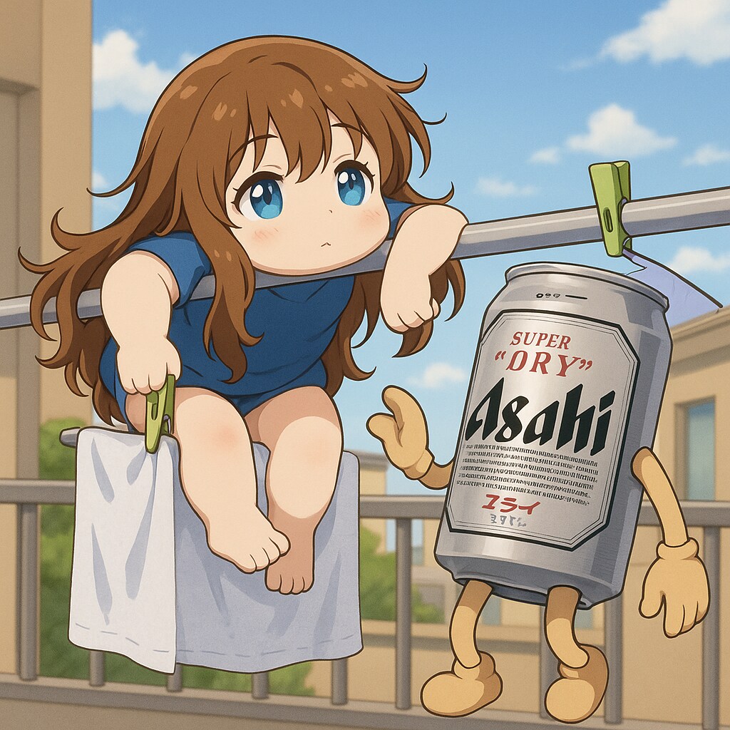 大ピンチ(洗濯バサミ)な小さな女の子