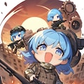 夕焼けと歯車と銃 3枚目
