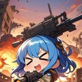 夕焼けと歯車と銃 2枚目
