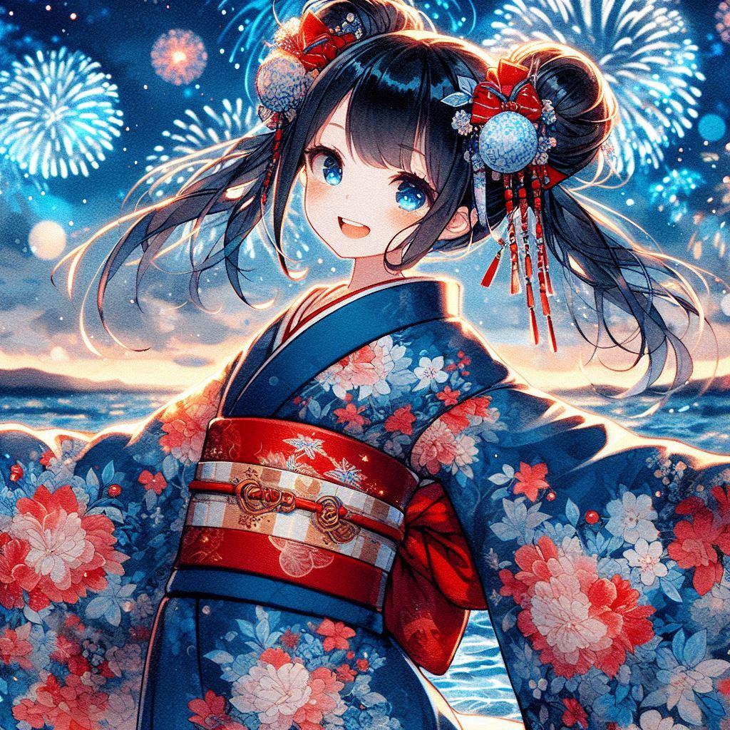 花火と少女 2 | の人気AIイラスト・グラビア