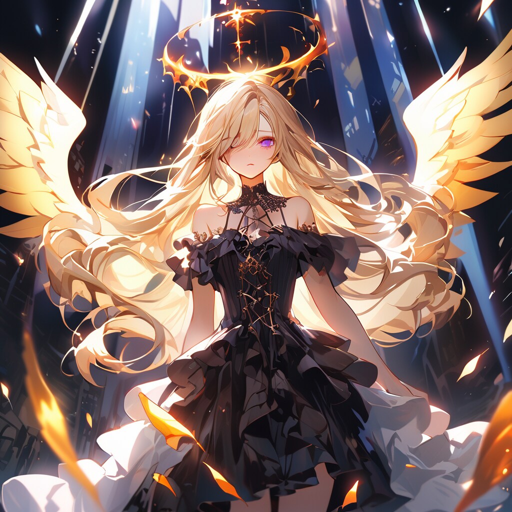 金髪アイドルの堕天使コスプレ12