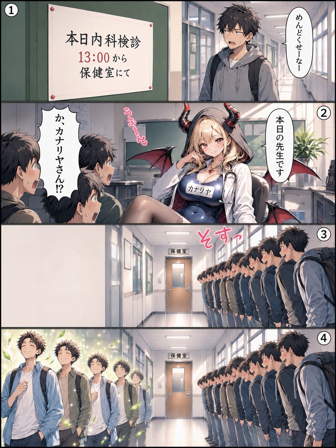 保健室のサキュバス | の人気AIイラスト・グラビア
