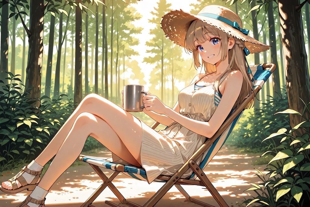 夏キャンプコーデ