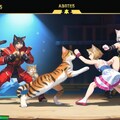 猫がキャラクターの格闘ゲームのキャラクターセレクト画面チャレンジ　6回目 4枚目