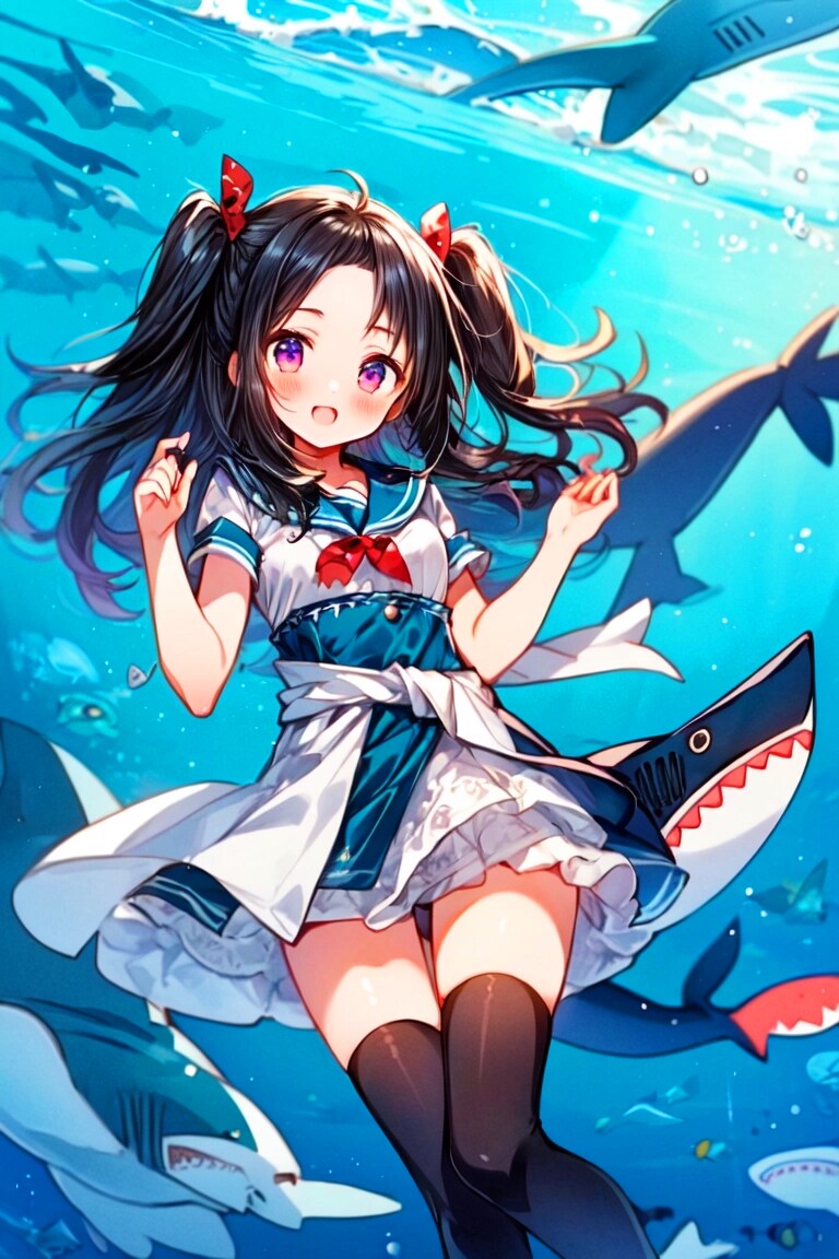 サメとうちの子★(4枚)