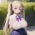 金髪ツインテ爆乳ちゃん 2枚目