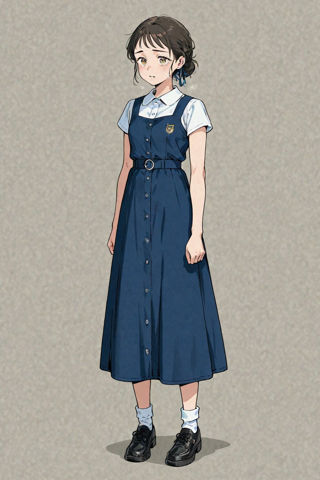 「小さな身体で人生の重みをズッシリ背負い込んだ少女」の全身写真 | の人気AIイラスト・グラビア