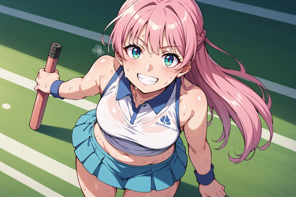 テニスウェア子で画風比べ