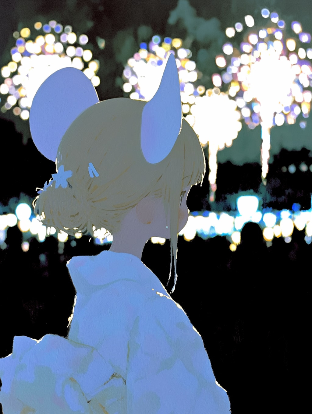 白く輝くうなじ