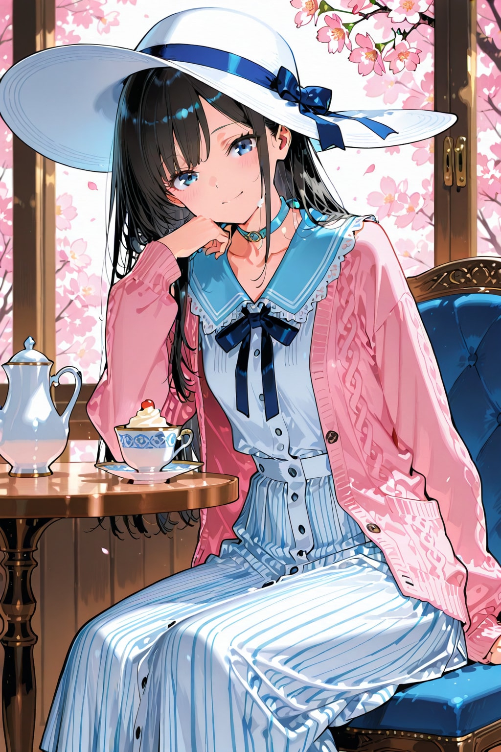 【企画：春色コーデ】ティータイム | の人気AIイラスト・グラビア