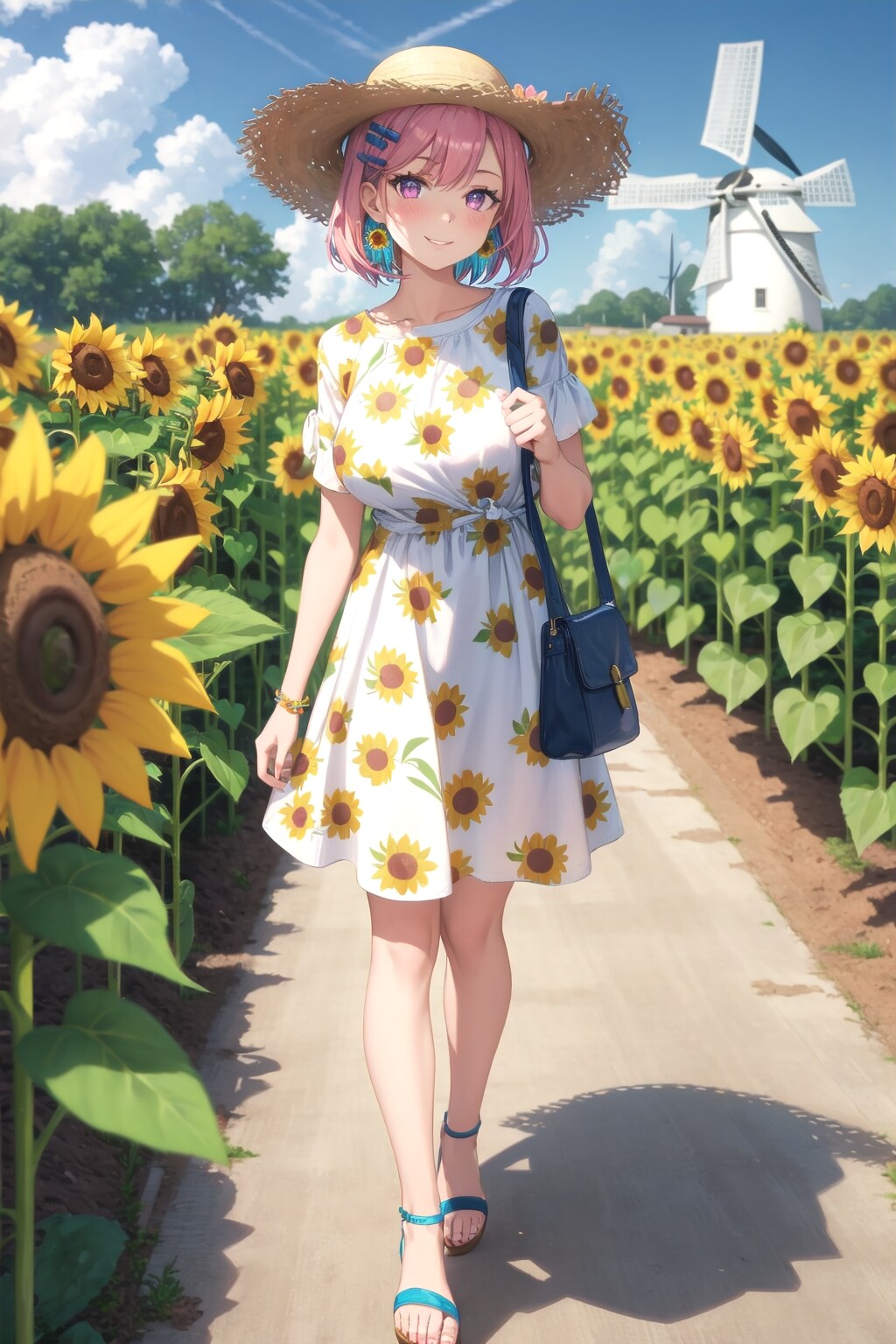 ヒマワリ畑🌻 | の人気AIイラスト・グラビア