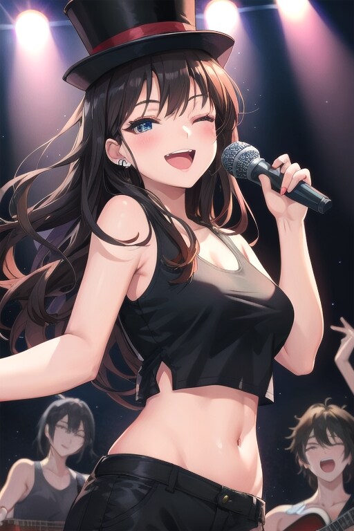 アイドル歌手・黒猫絵馬のライブの一幕