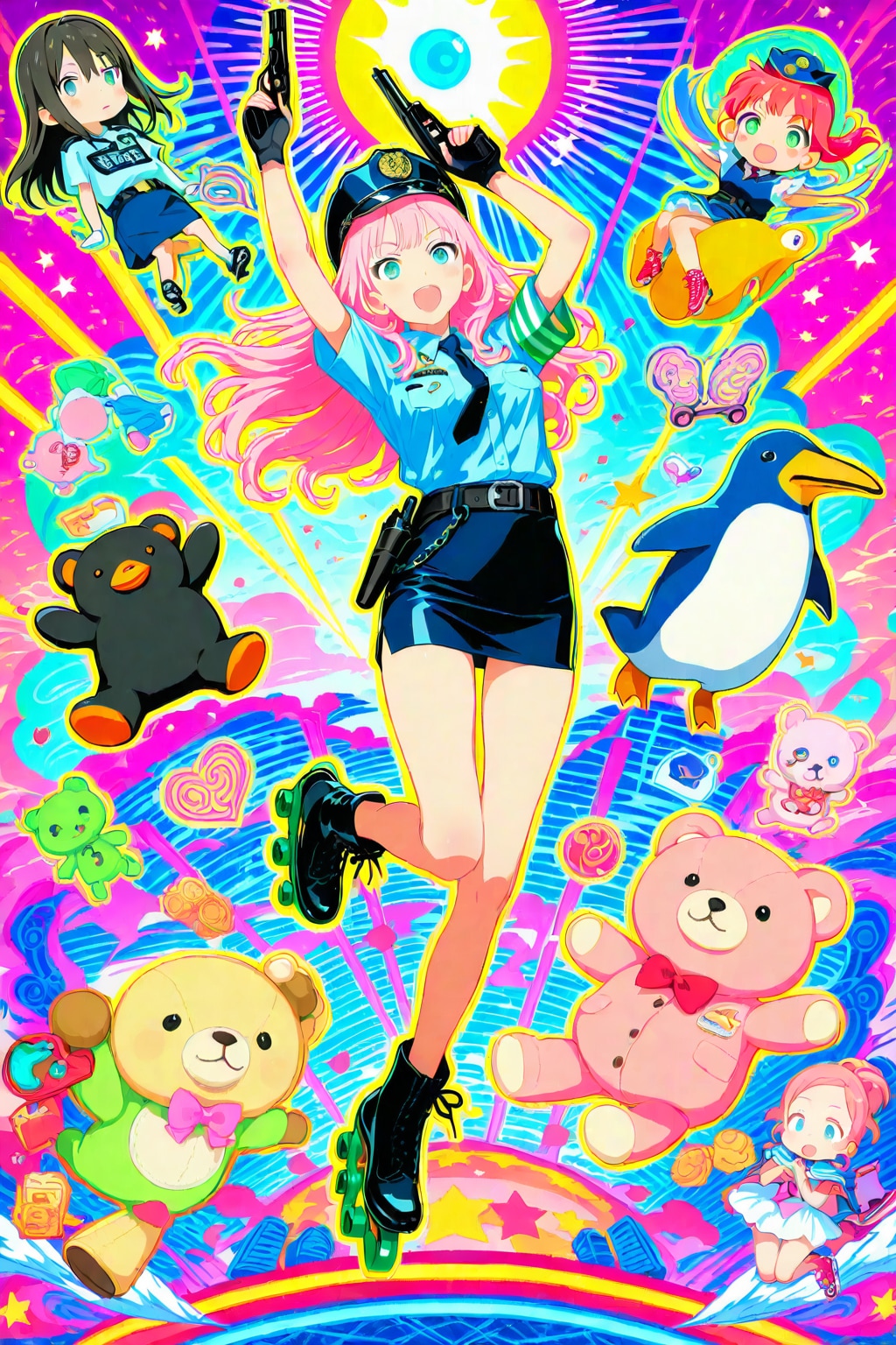 ピンク髪の婦警ちゃん