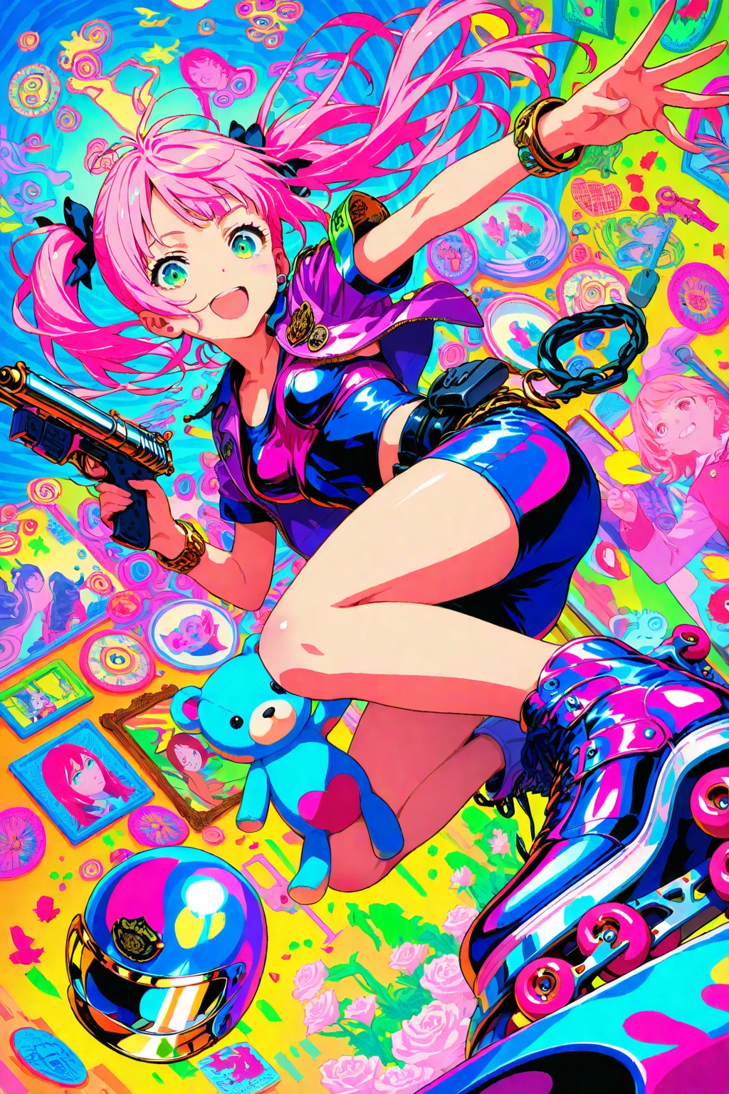 ピンク髪の婦警ちゃん