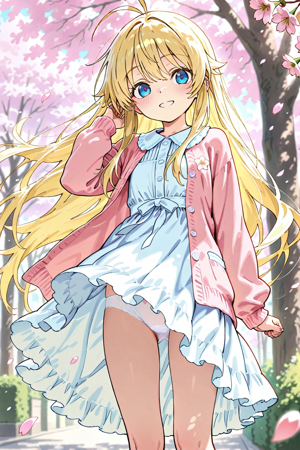 桜と風の悪戯