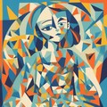キュビズム風『ワンピースの少女』 9枚目