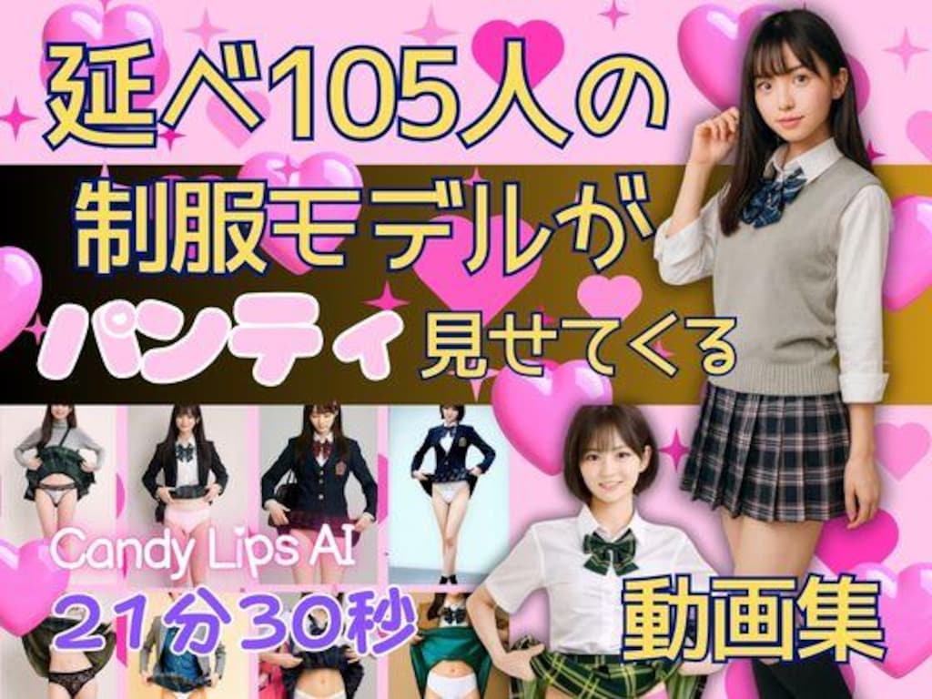 延べ105人のJKモデルたちがパンティを見せてくれる動画集（５）