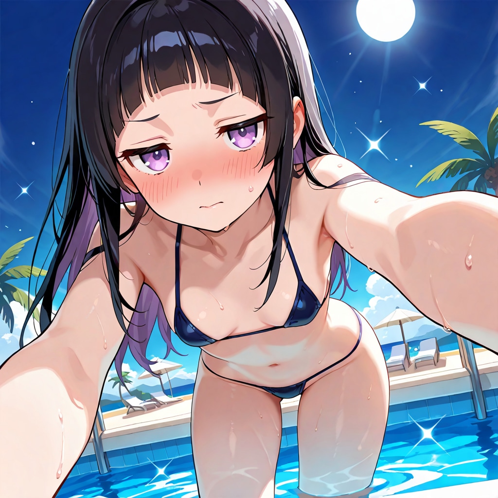 黒髪のロングヘアと入れたら、ぱっつんになった