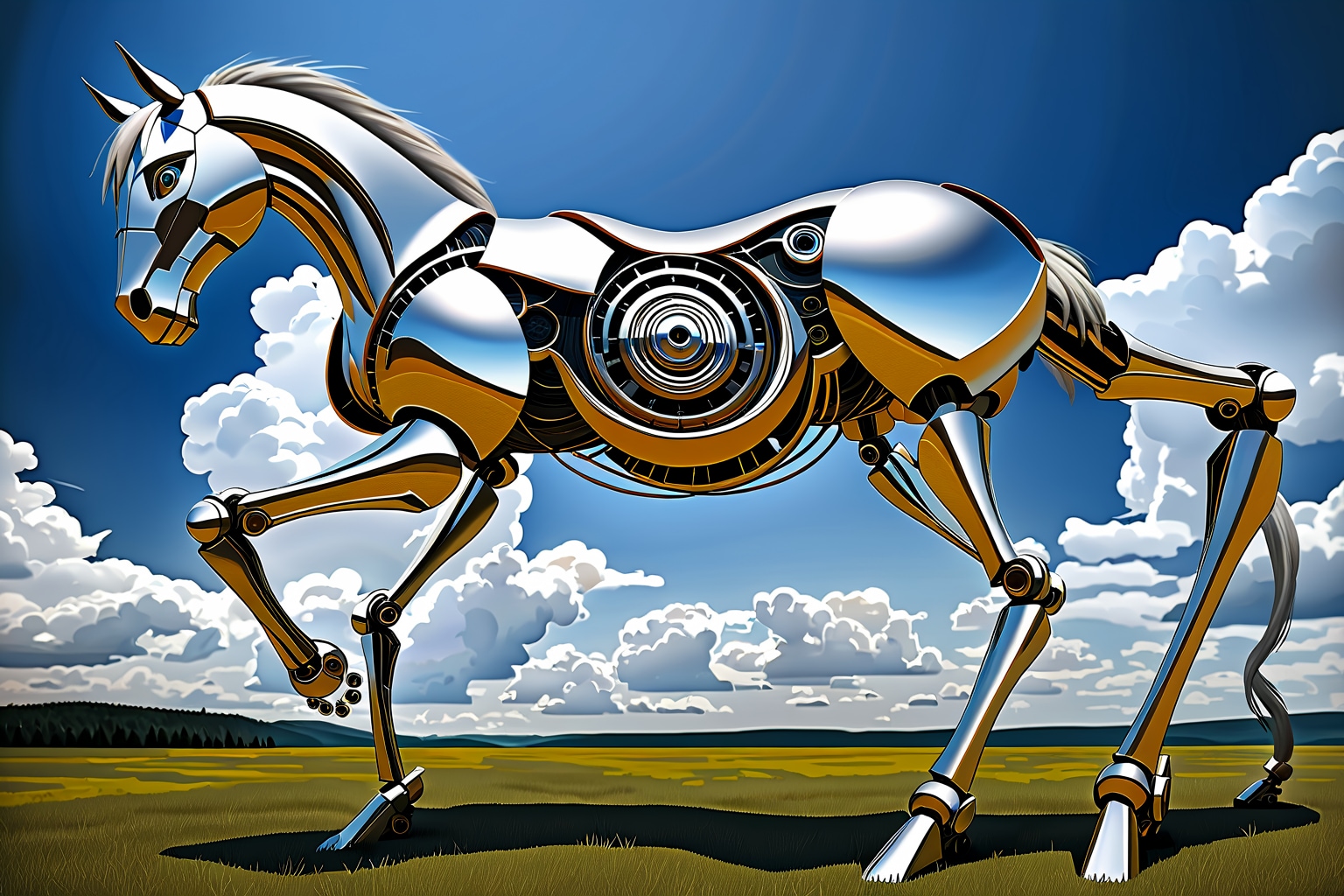 機械仕掛けの馬 その③ | の人気AIイラスト・グラビア