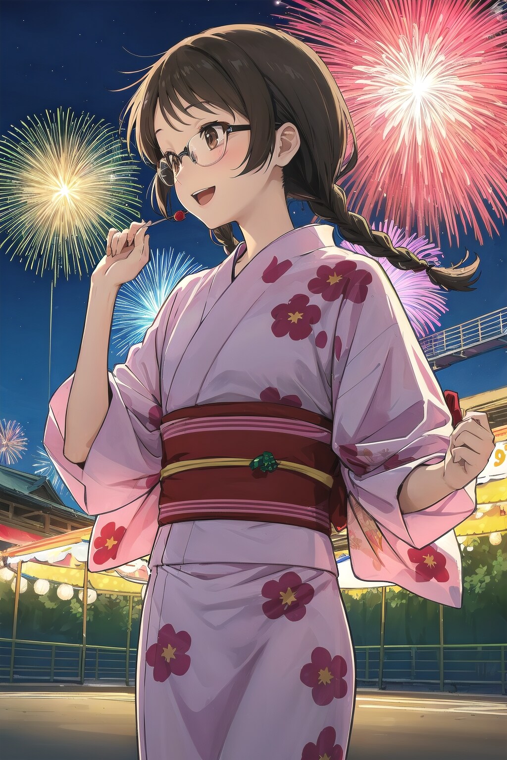 花火より屋台巡り？な委員長ちゃん