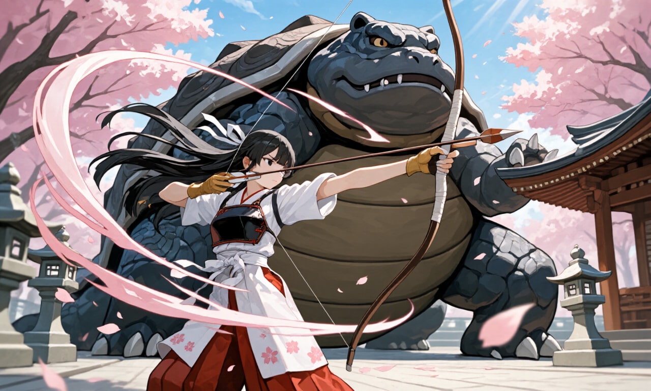 大弓女子と玄武 | の人気AIイラスト・グラビア