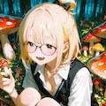 キノコの森に迷い込んだ眼鏡っ娘女子高生 3枚目