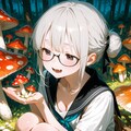 キノコの森に迷い込んだ眼鏡っ娘女子高生 9枚目