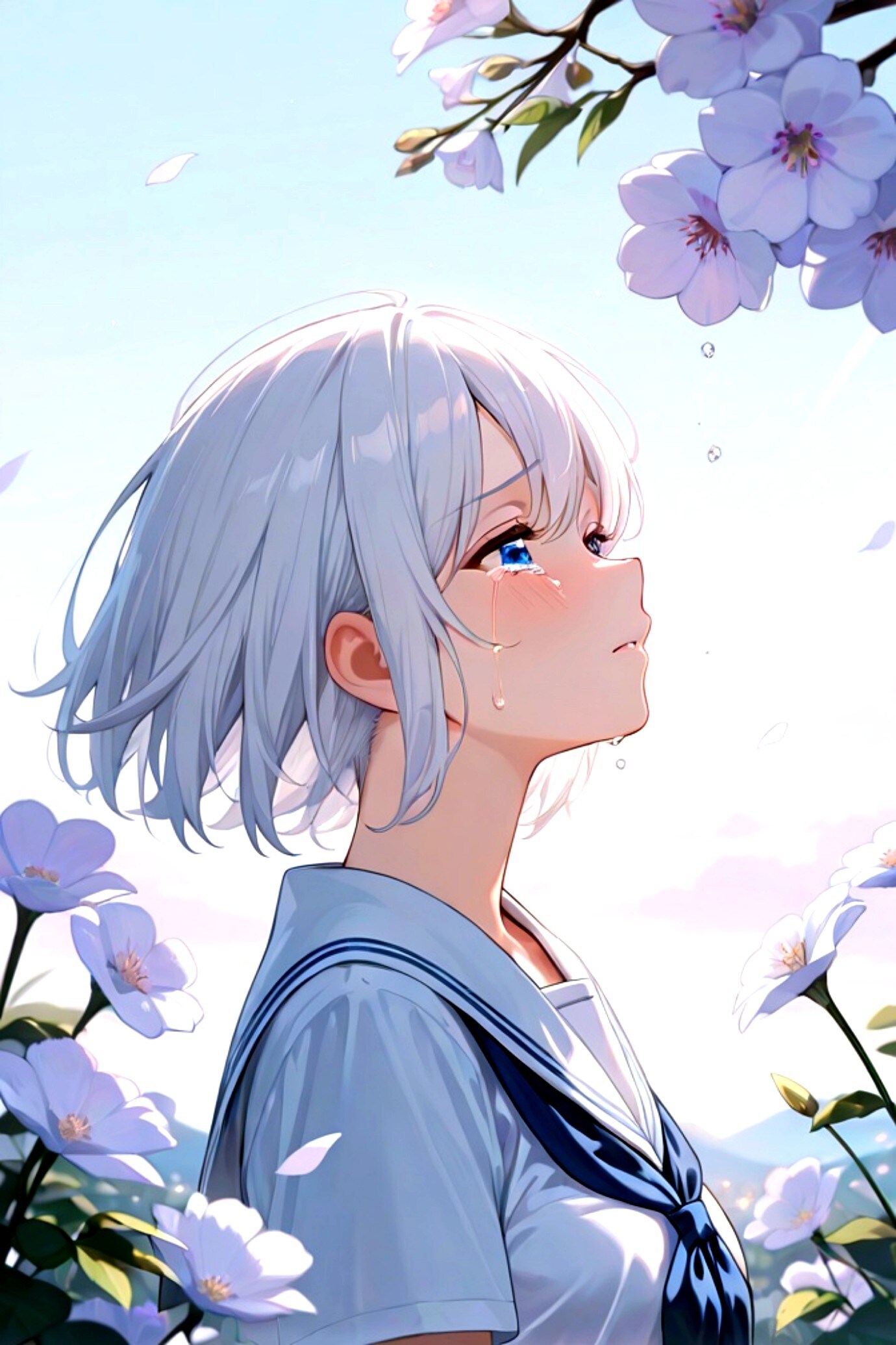 泣く白髪ちゃん