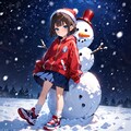 クリスマスに雪が降って良かったね〜 2枚目
