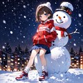 クリスマスに雪が降って良かったね〜 4枚目