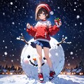 クリスマスに雪が降って良かったね〜 3枚目