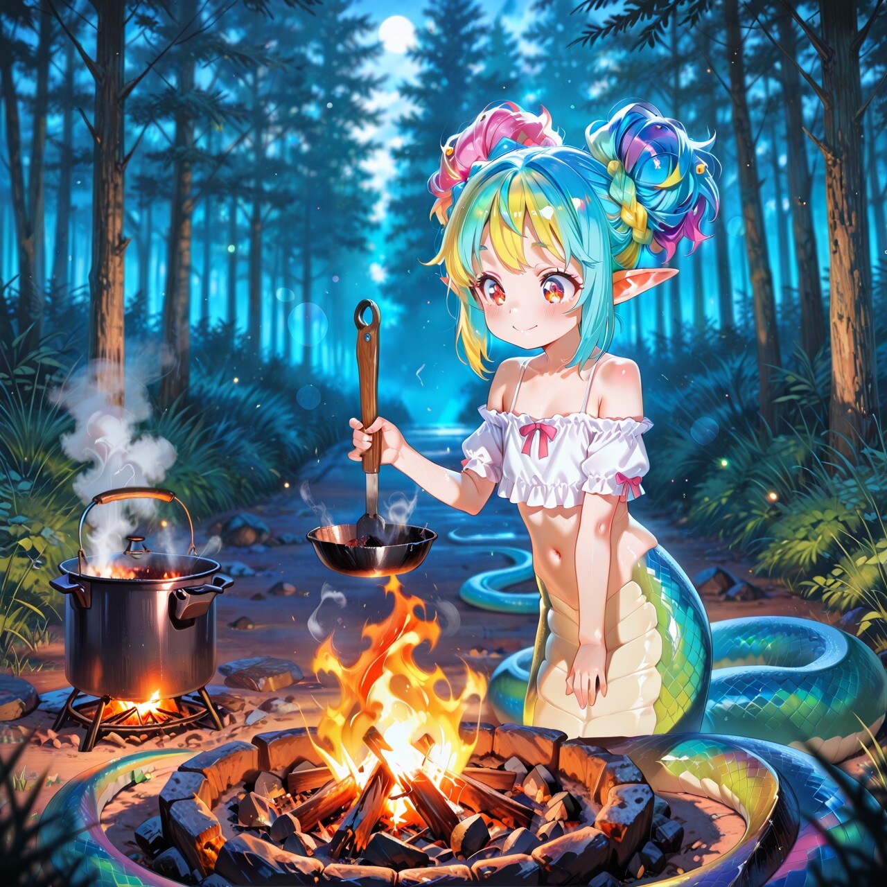 9枚）ラミアさんとキャンプ飯