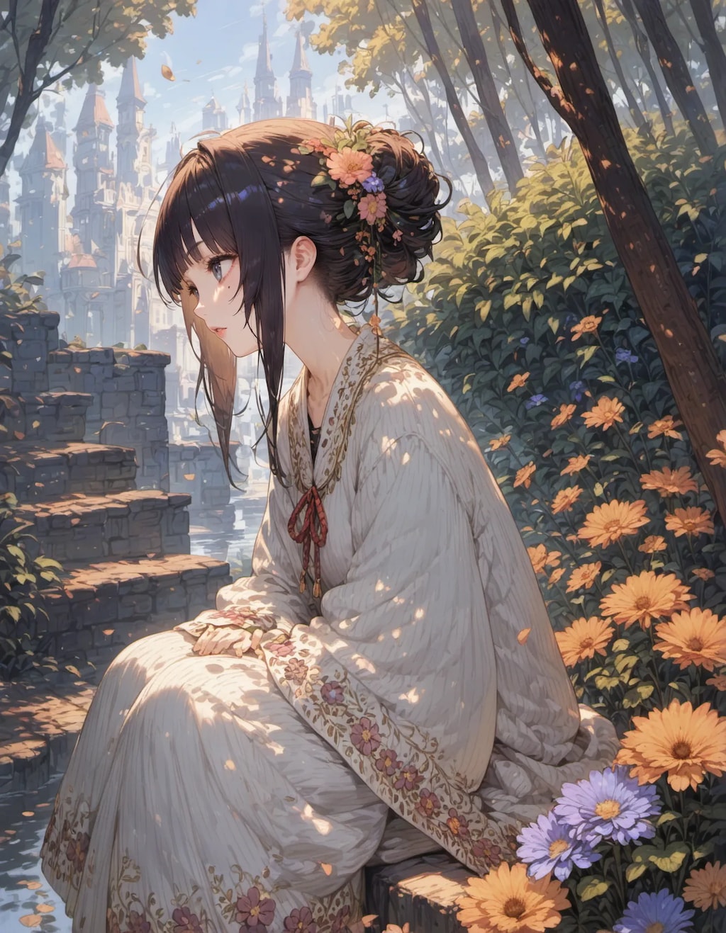 Solitude on the Castle Steps