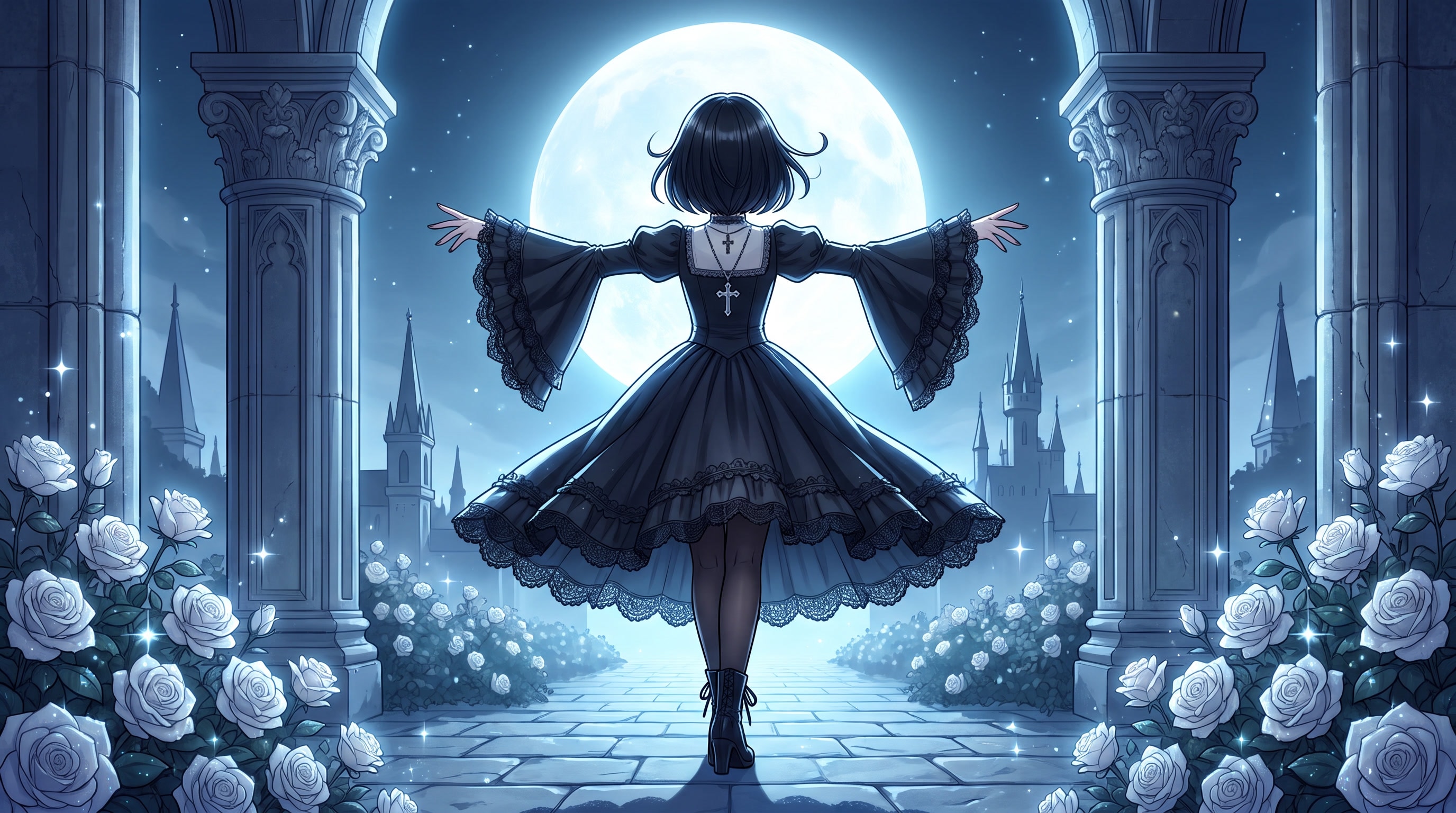 月影薔薇幻夜 | の人気AIイラスト・グラビア