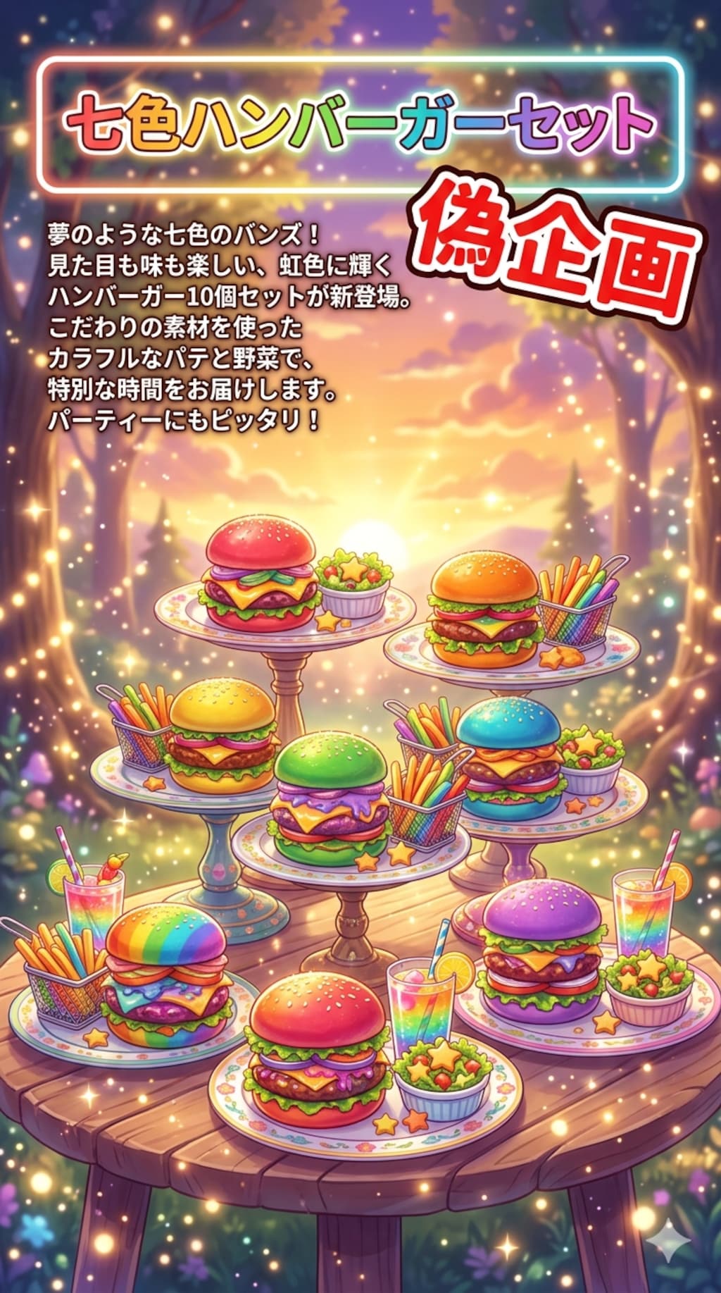 七色ハンバーガーセット