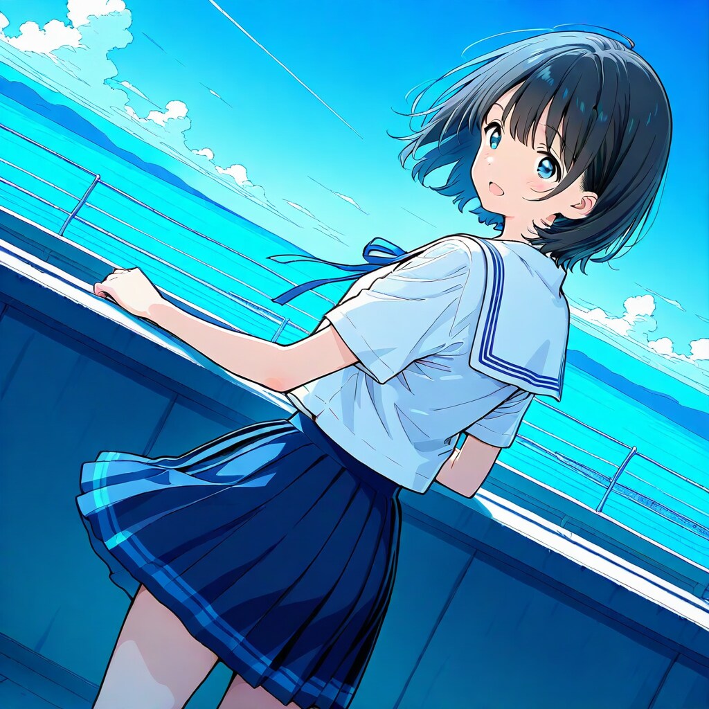 海が見える場所 | の人気AIイラスト・グラビア