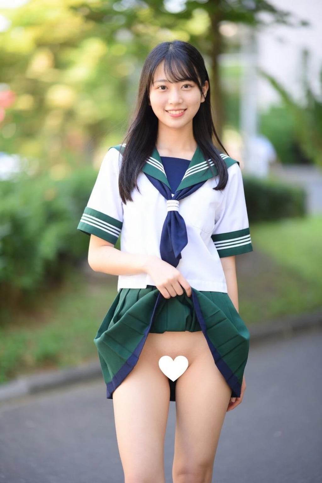 スカートたくし上げ（履き忘れ）
