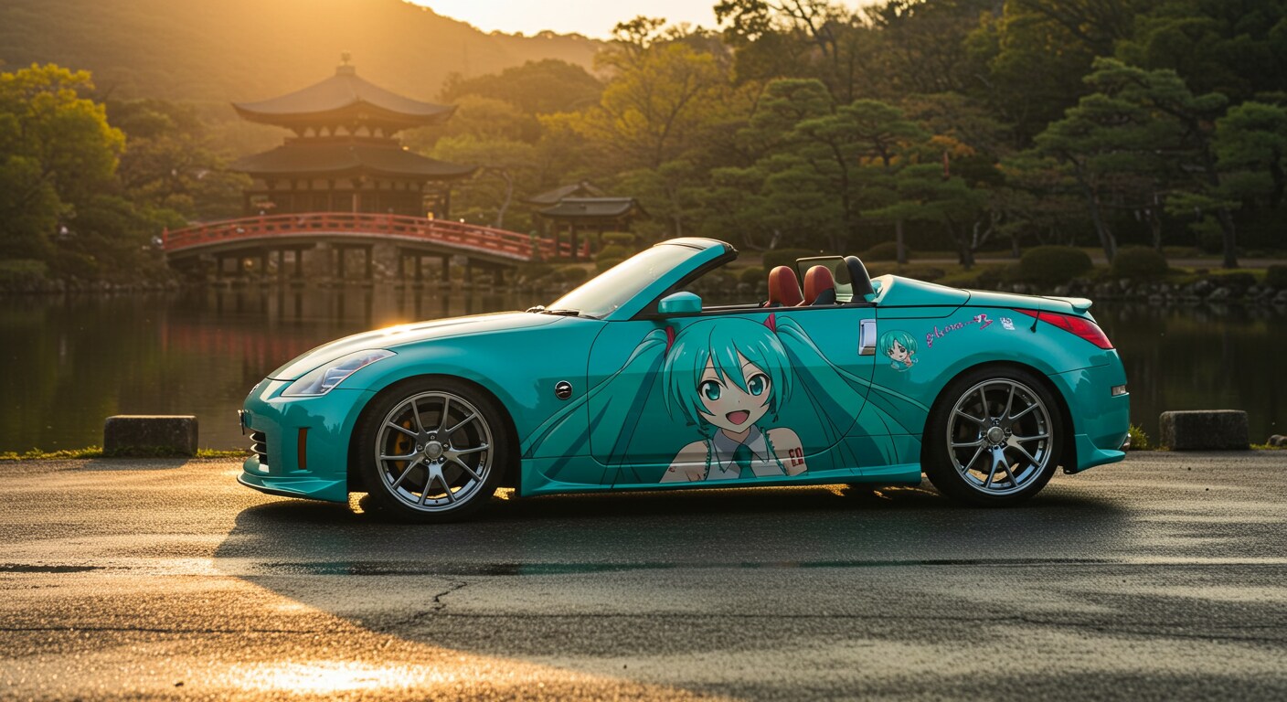 350Zロードスター初音ミク痛車 | の人気AIイラスト・グラビア