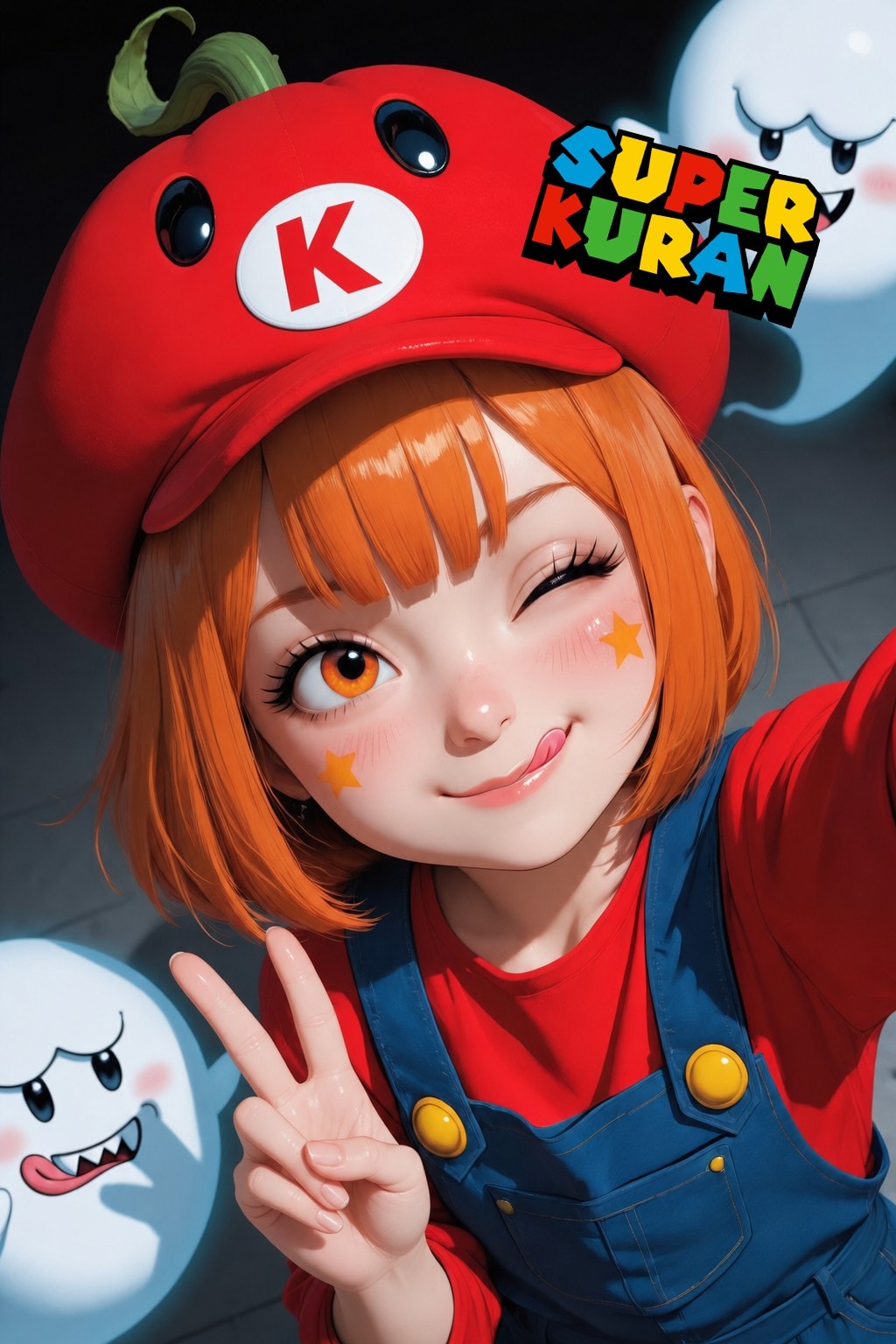 クランちゃんに「オマージュ返し！」ﾍ(°~°ﾍ)と一緒にハイチーズ♪ | の人気AIイラスト・グラビア