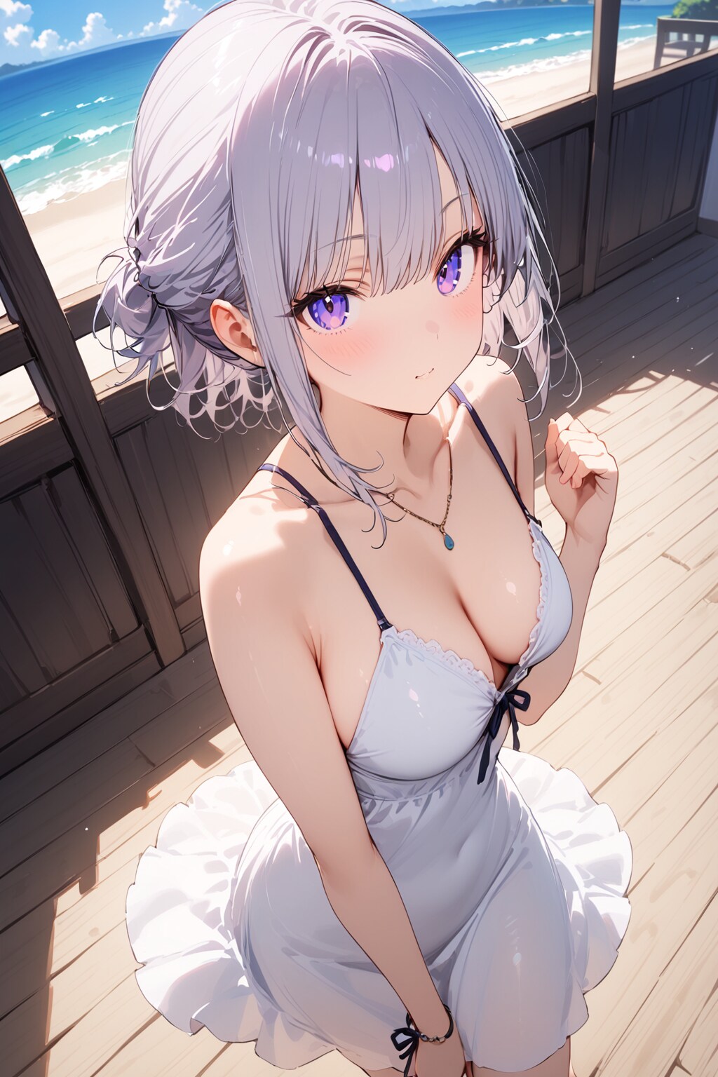 (837HQ)銀髪ちゃんワンピース