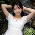 小川で涼む１ 4枚目