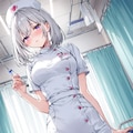 (1304)銀髪ちゃん「お注射の時間です」 3枚目