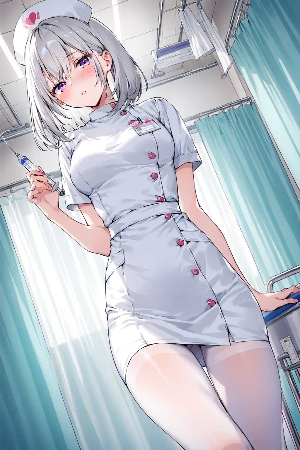 (1304)銀髪ちゃん「お注射の時間です」