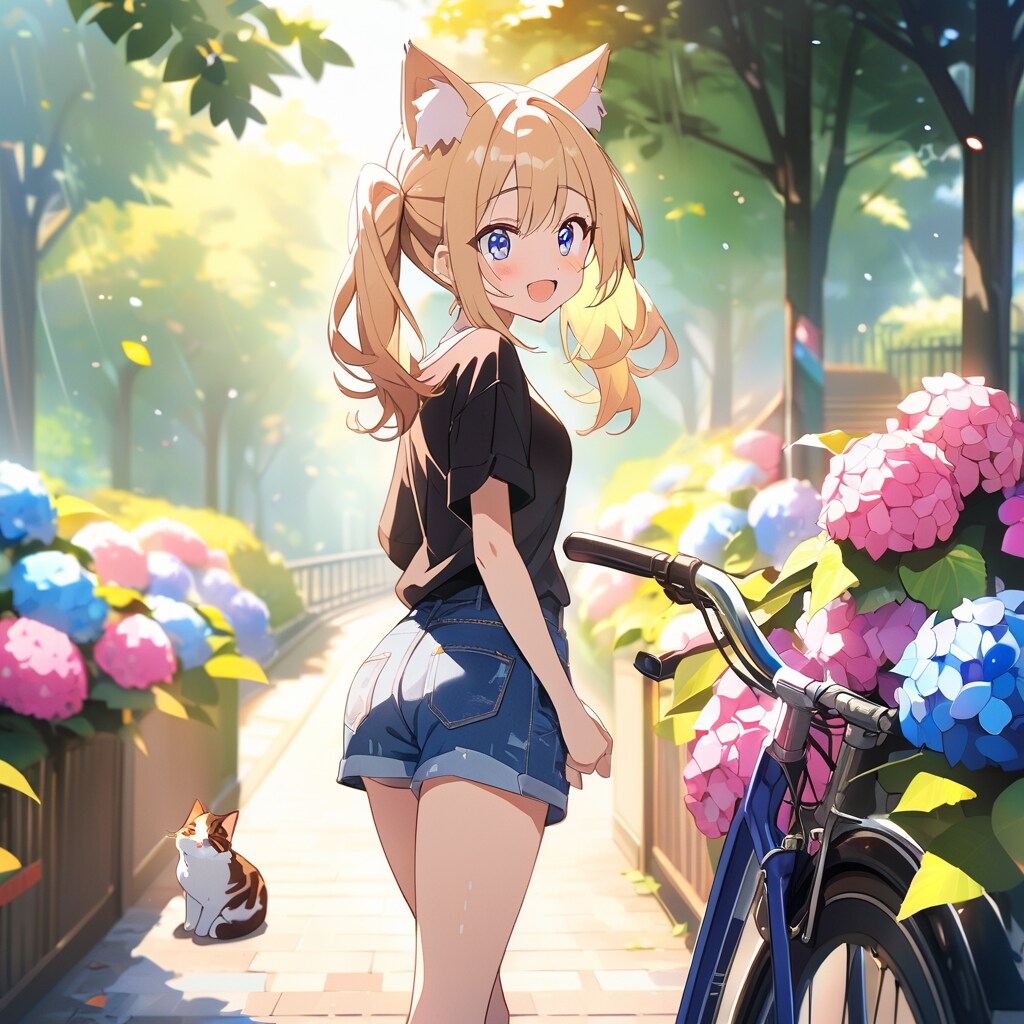 こるり「晴れたねえ」まや「うーん、引きこもりたい」 | の人気AIイラスト・グラビア