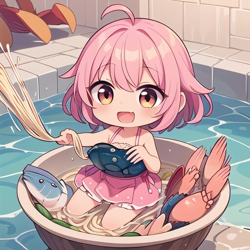 こはる流、海鮮麺の楽しみ方（笑）