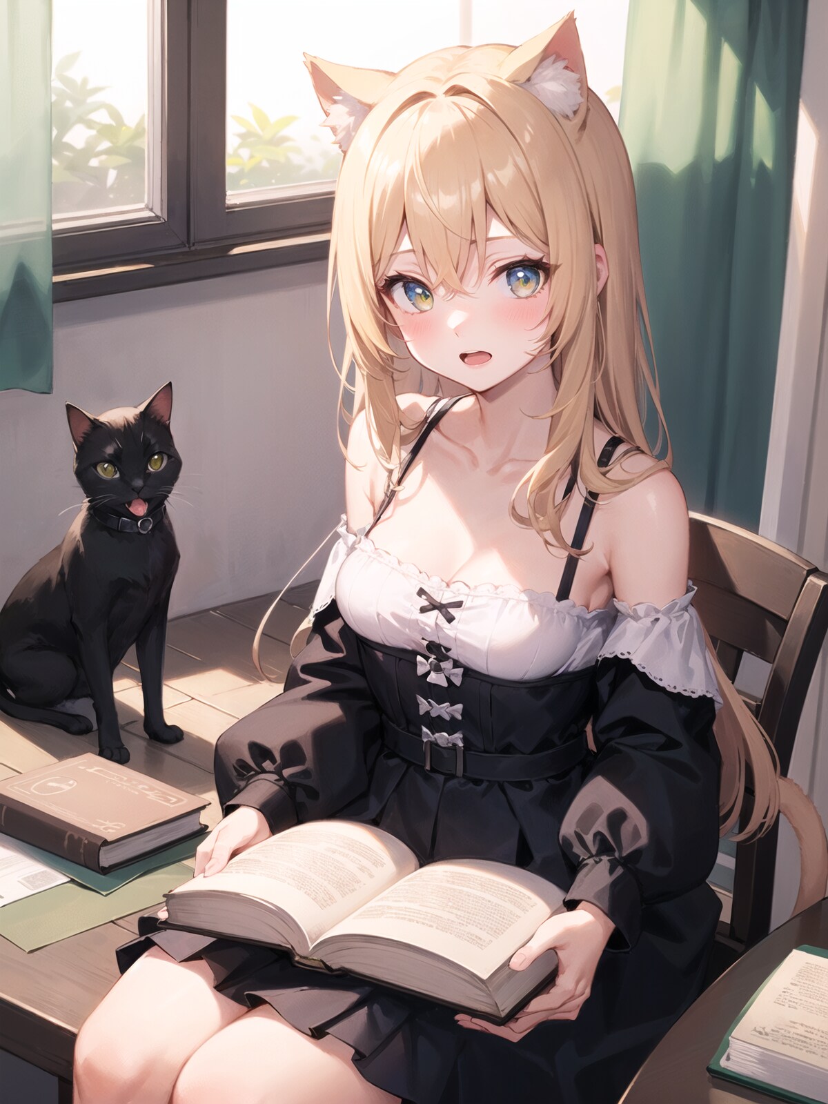 お勉強にゃ